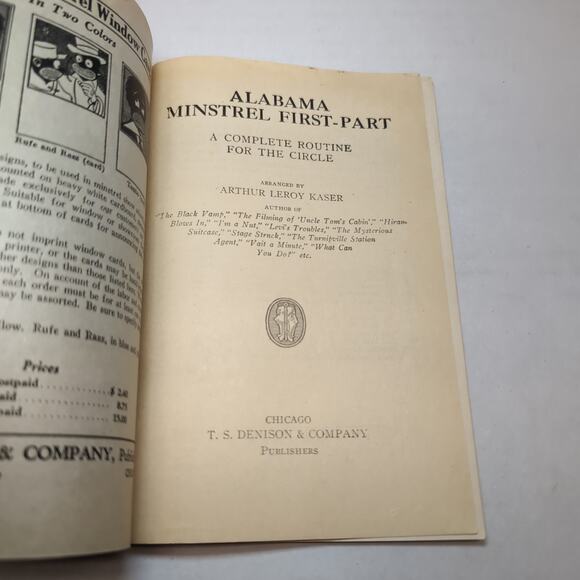 Lot of 4 Minstrel Booklets Denisons Dixie Jubilee Alabama First Part 20s - Picture 10 of 16